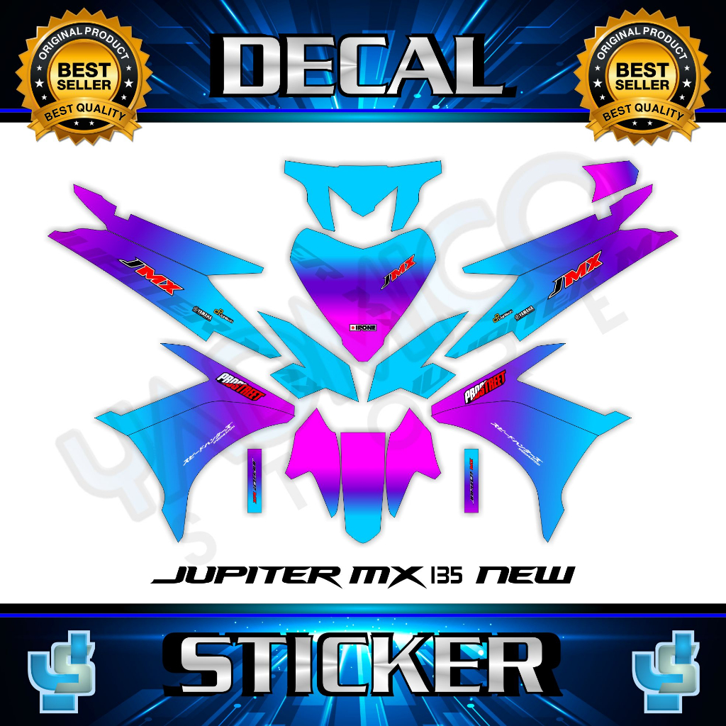 Decal Jupiter MX 135 New Full Body - Stiker Motor Jupiter Mx New 135 Full Body - Decal Hologram Jupi