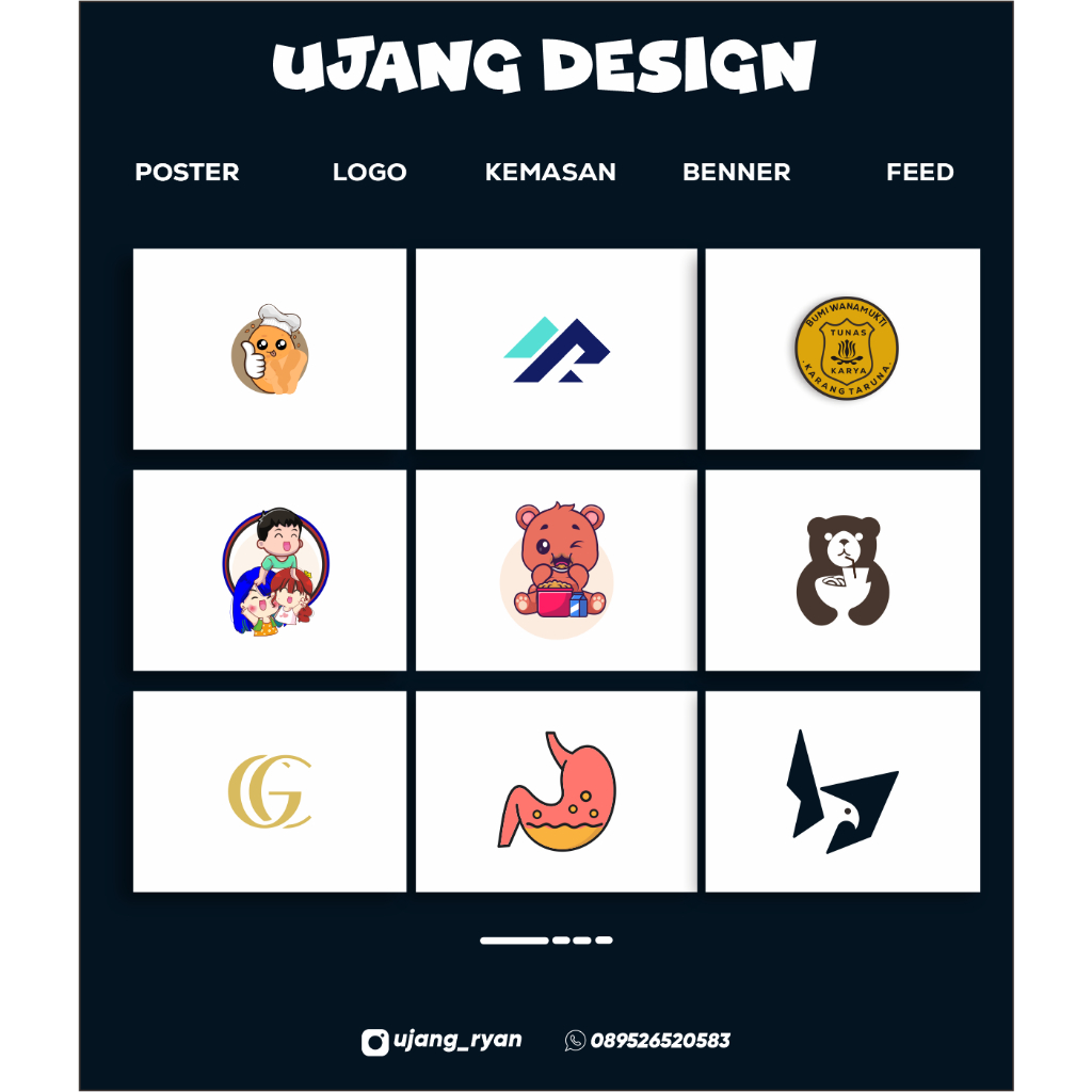 

JASA DESAIN MURAH CEPAT, DESAIN LOGO, DESAIN STIKER, SPANDUK, BANER, UNDANGAN, BROSUR, KAOS, KEMASAN, LABEL,3D, ILUSTRASI DLL