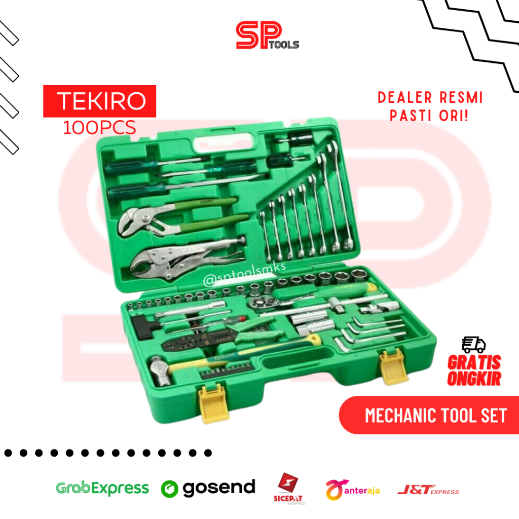 MECHANICAL TOOL SET / MEKANIK TOOL KIT BOX PERKAKAS SET 100PCS TEKIRO