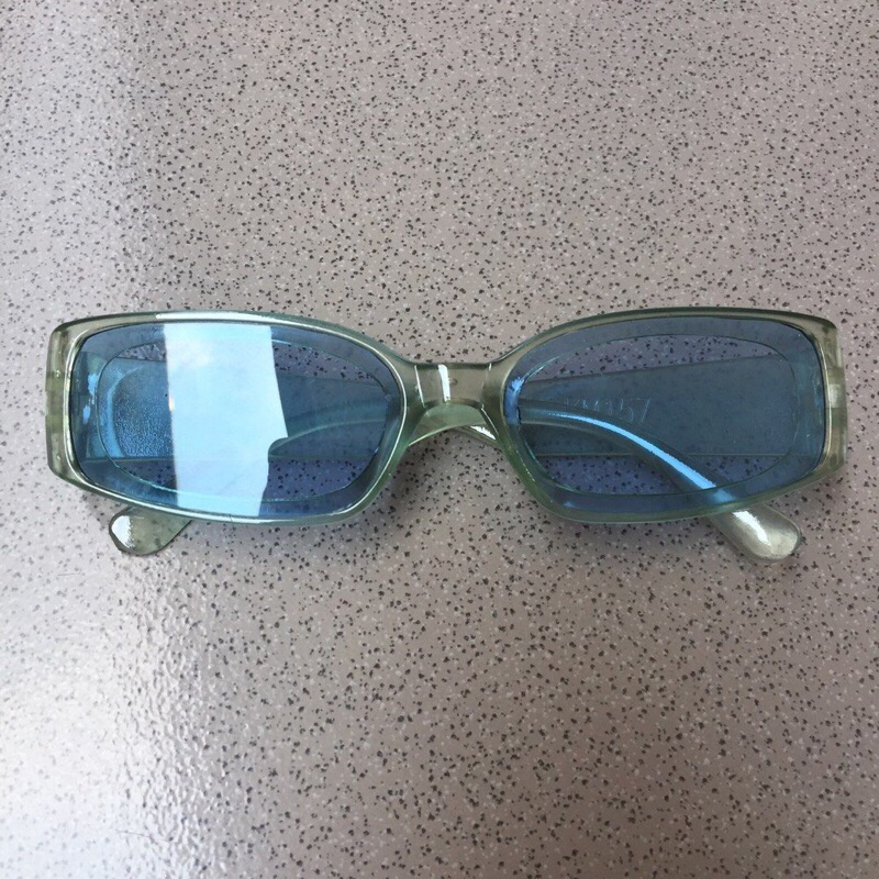 Dua lipa full blue tosca jelly candy rectangular alex wang sunglasses oversized unisex sun glasses w