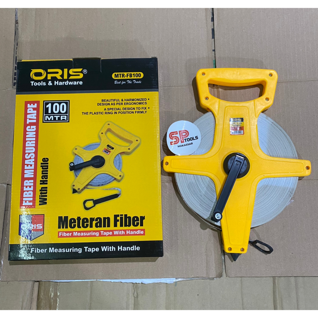 METERAN ROLL / METER ROL TANCAP GULUNG 100 METER 100M ORIS HANDLE FIBER