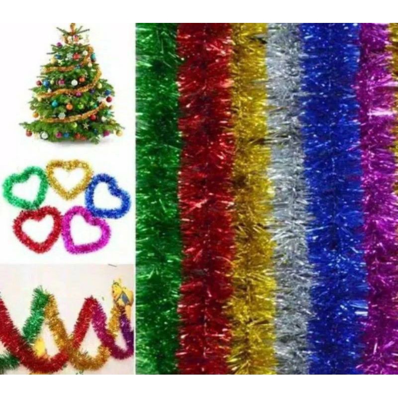 

TINSEL / SLINGER RUMBAI WARNA WARNI / HIASAN PARCEL NATAL / HIASAN SESERAHAN IDUL FITRI /HIASAN RUMBAI ULANG TAHUN