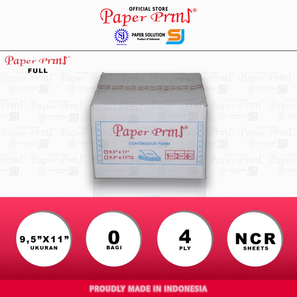 

Paperpryns Kertas Continuous Form Full 4PLY NCR 9,5" x 11