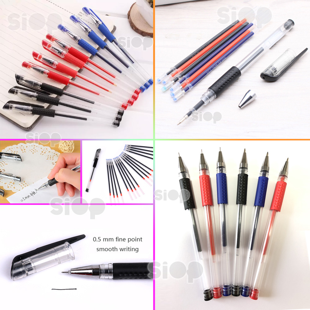 

Pulpen Pena Gel 0.5mm Pen Tinta Cair Alat Tulis Sekolah Kantor Refill