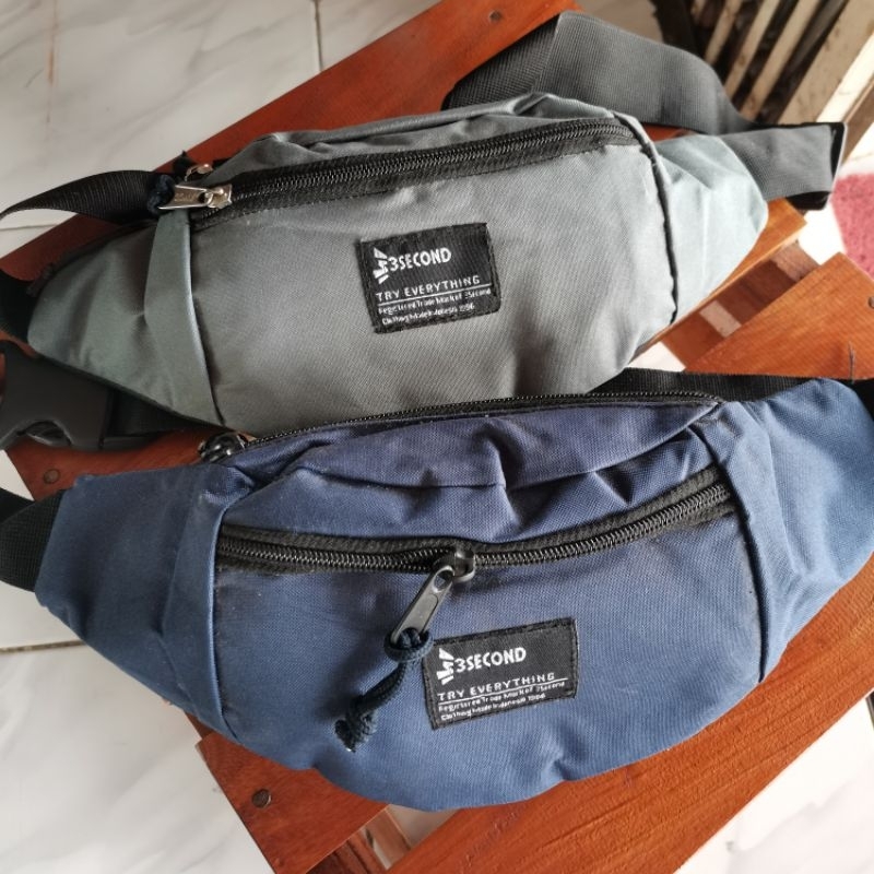 PROMO tas slempang 3 second tas waisbag punggung murah beli satu dapet 2
