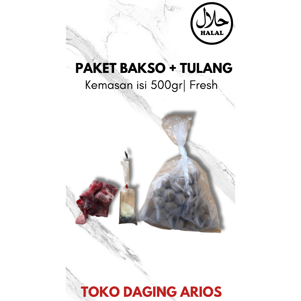 

Paket Bakso + Tulang Cemilan Frozen Siap Saji