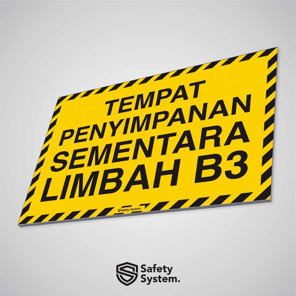 

Safety Sign K3 PVC Tempat Penyimpanan Sementara Limbah B3 Ukuran A3 45x30cm