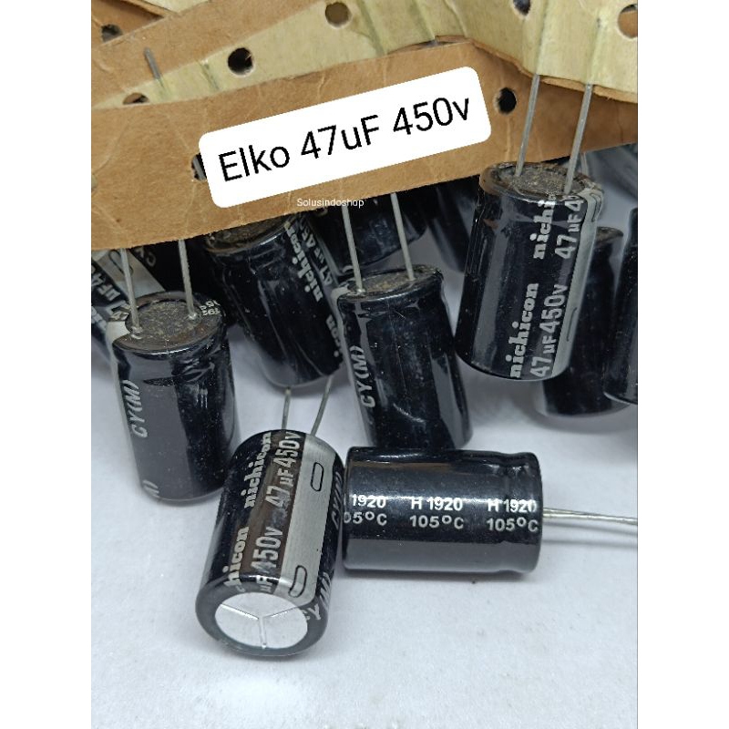 ELCO 47uF 450volt / Elko 47 uF 450 volt / Kapasitor Elco 450v 47uf