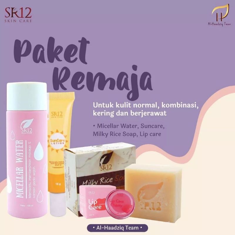 Paket Skincare SR12 kulit normal, kombinasi, kering & berjerawat / Basic skincare / skincare remaja