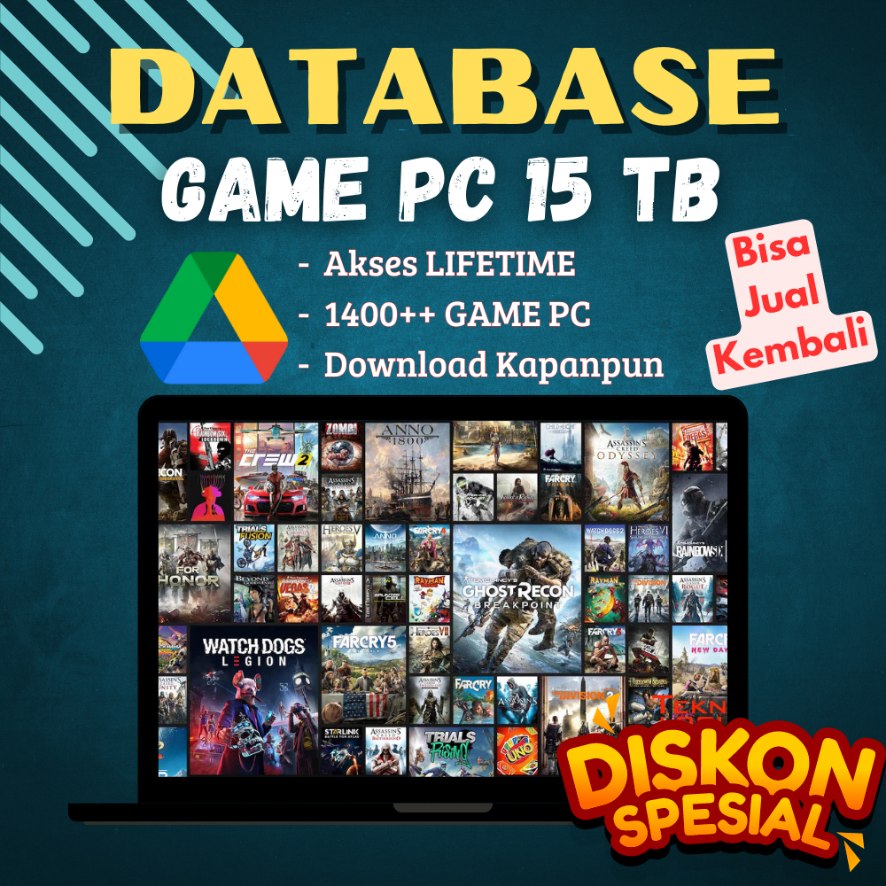 Jual DATABASE GAME PC 15TB ALL GAME UPDATE ADA RIBUAN AKSES PERMANENT Murah