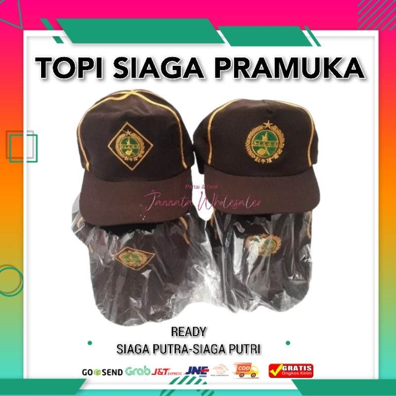 TOPI SIAGA PRAMUKA PUTRA PUTRI | TOPI SIAGA TIOE PEREKAT PREMIUM