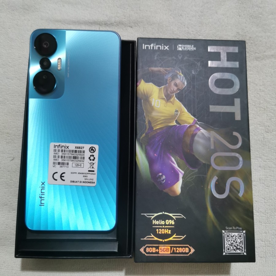 INFINIX HOT 20S 8/128GB SECOND FULLSET GARANSI