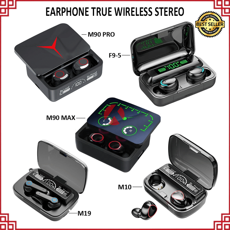 AKN HEADSET BLUETOOTH TWS WIRELESS STEREO GAMING M10/F9-5/M19/M90 MAX/M90 PRO/M30 PRO HANDSFREE