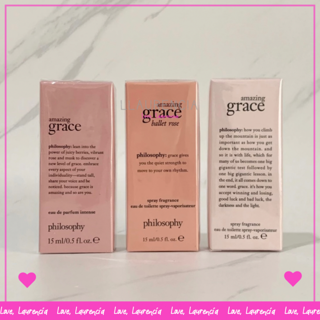 PHILOSOPHY Amazing Grace - Amazing Grace Intense - Ballet Rose FULL SIZE Eau de Toilette parfum