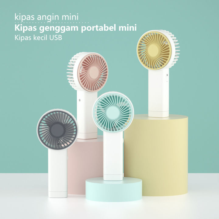 Kipas Angin Mini Genggam  LED Cute / Kipas Lipat Portable / Mini Fan