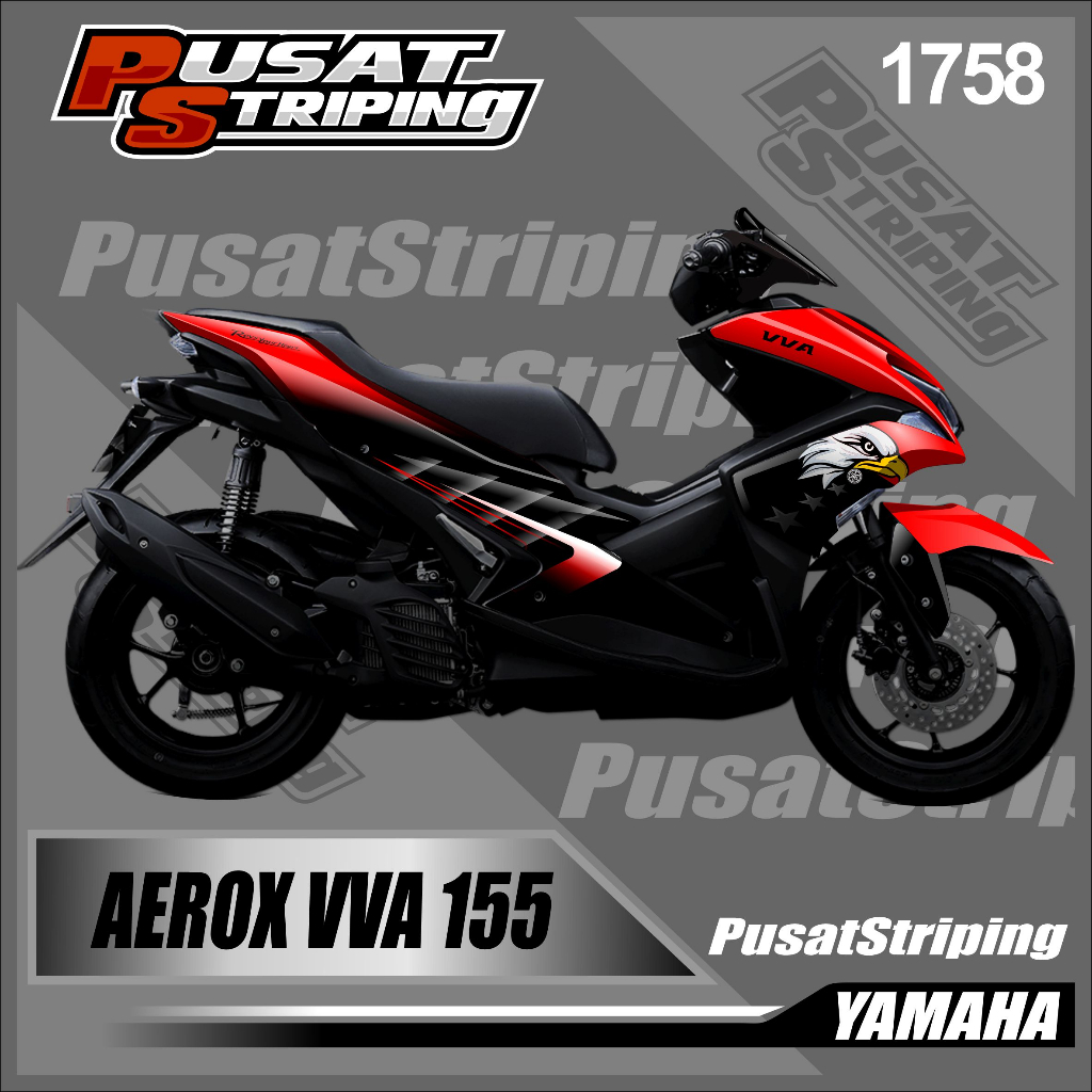 Decal Stiker Motor Aerox VVA 155 Fullbody- Free Desain Custom - list variasi Desain Elang