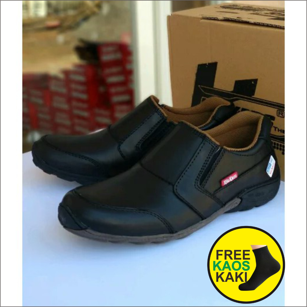 Sepatu Casual Pria Bahan 100% KULIT ASLI Merk Kickers