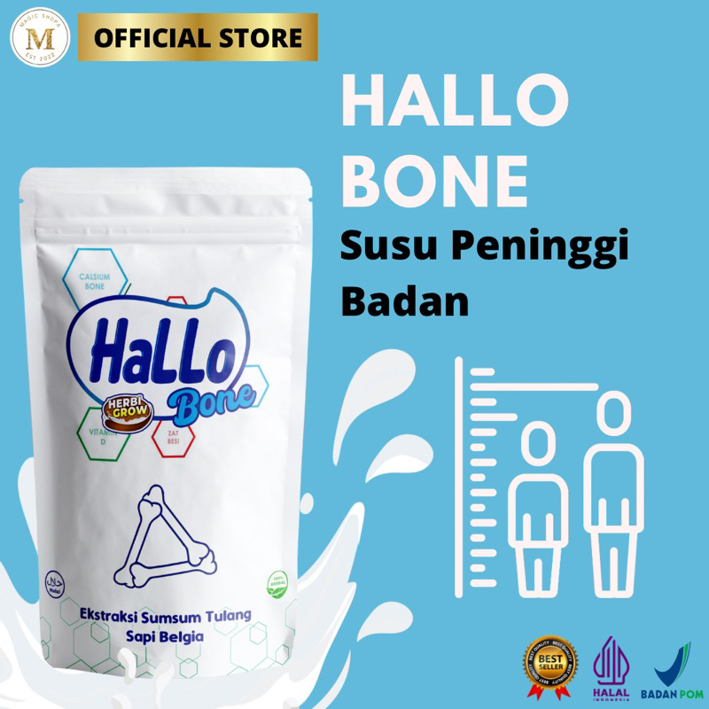 (HILO BONE)- Susu Penambah Tinggi Badan Remaja dan Anak Terbaik / Susu Peninggi Badan Permanen / sus