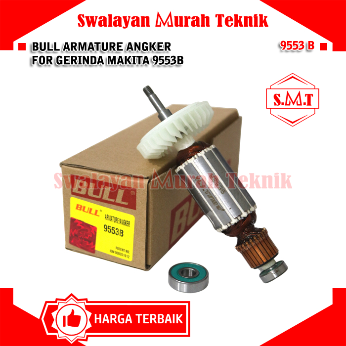 BULL Armature angker 9553B for Mesin Gerinda Makita 9553 B Kipas Putih