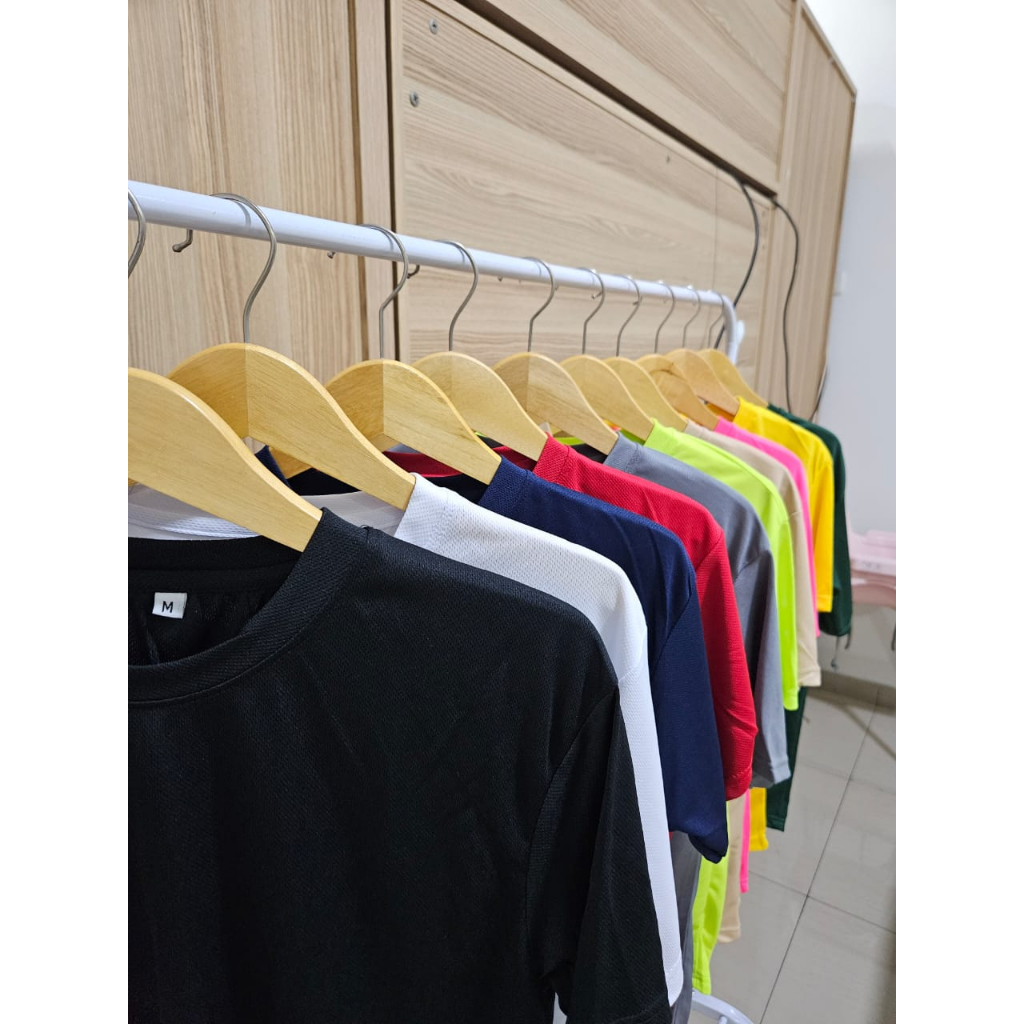 PENGIRIMAN CEPAT KAOS POLOS OBLONG PRIA WANITA DRYFIT OLAHRAGA SPORT JERSEY M-XXL