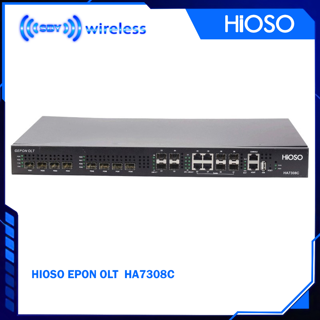 HIOSO HA7308C OLT EPON GEPON 8 PON Port (Non SFP)