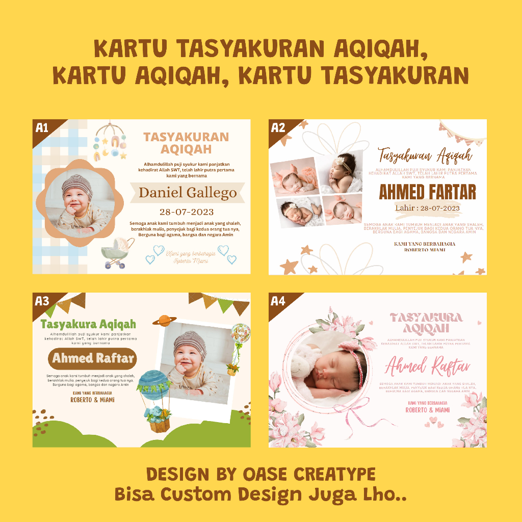 

Kartu syukuran aqiqah / cetak label aqiqah murah