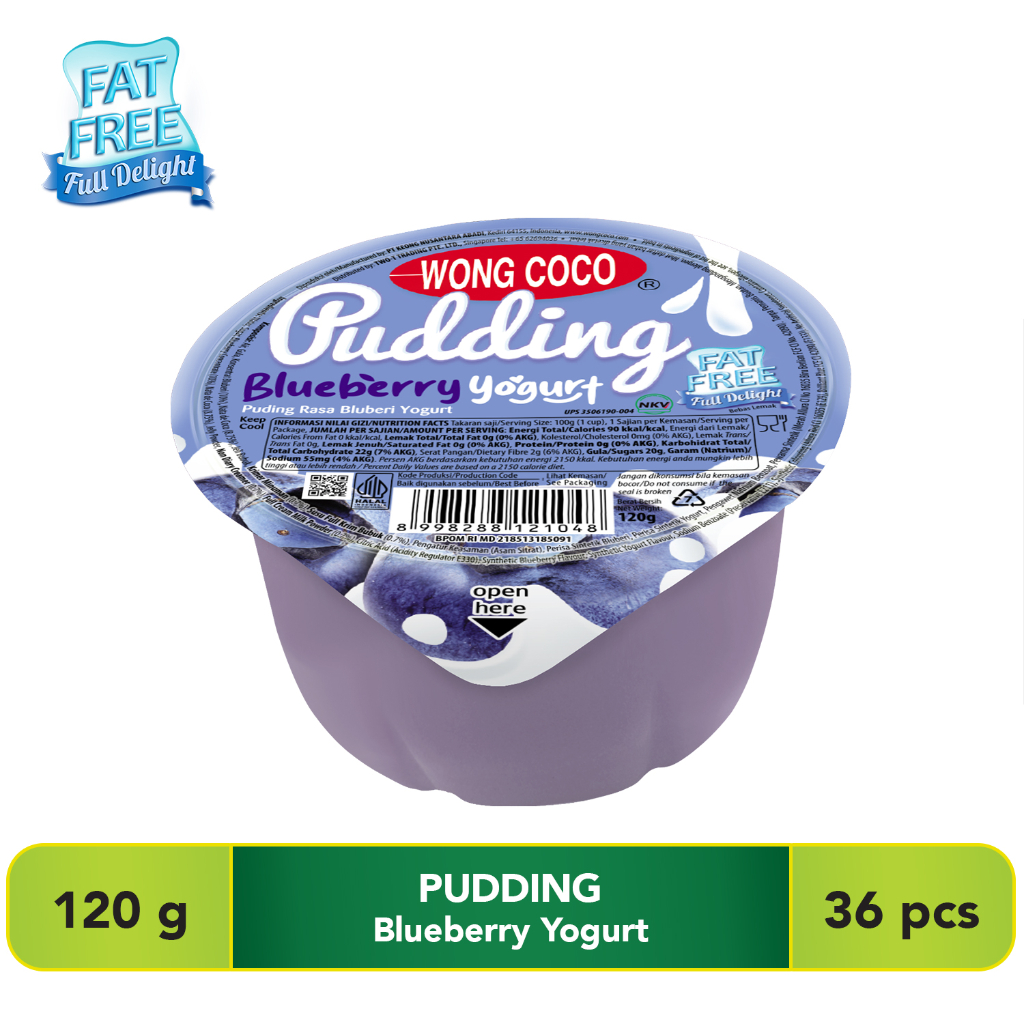 

Wong Coco Pudding rasa Blueberry 120g x 36 cups (1karton)