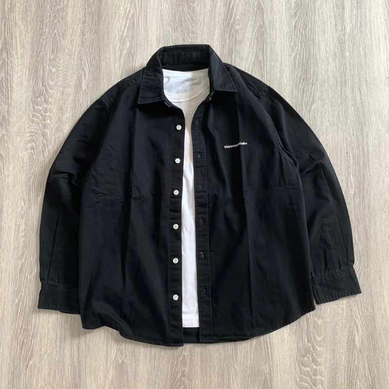 KEMEJA HITAM THISISNEVERTHAT SHIRT