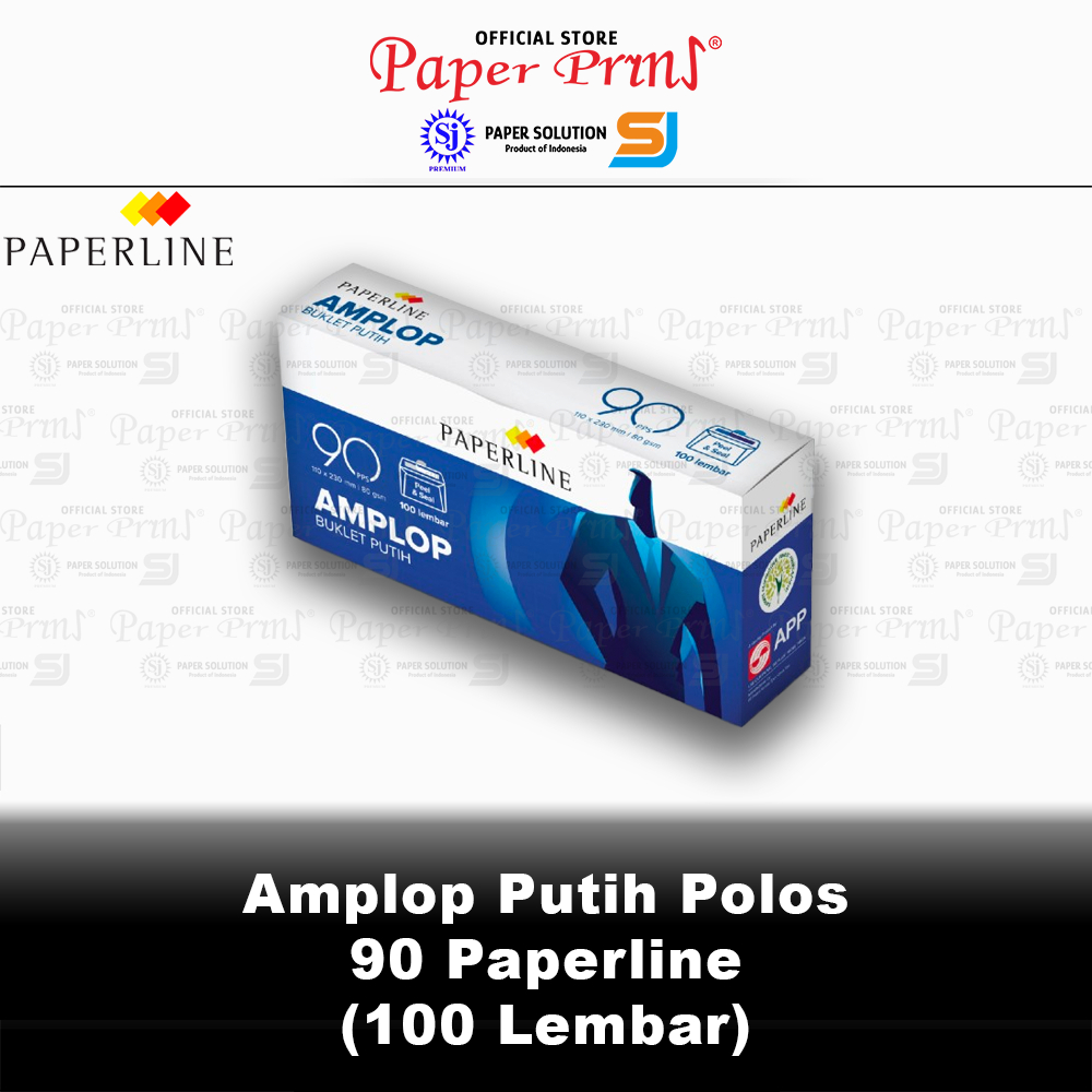 

Anplop Putih Polos 90 Paperline - 1 Box isi 100 Lembar