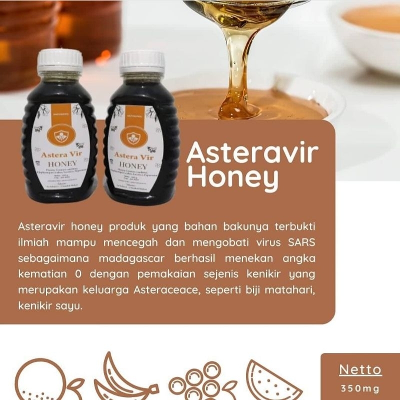 

ASTERAVIR HONEY - Madu Herbal Untuk Daya Tahan Tubuh / Madu Asli 100% / Madu Kesehatan (isi 325ml)