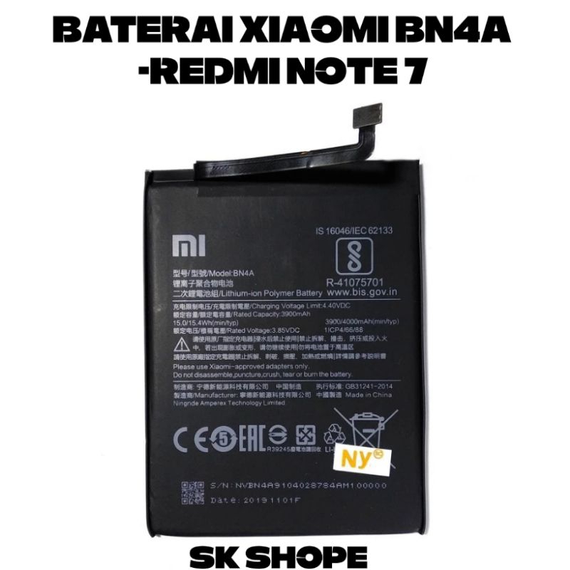 BATERAI BATRE XIAOMI REDMI NOTE 7 BN4A BATERAI XIAOMI BN4A