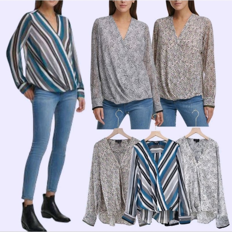 Branded Original DKNY Blouse Top Atasan Baju Longsleeves (Sisa Export)