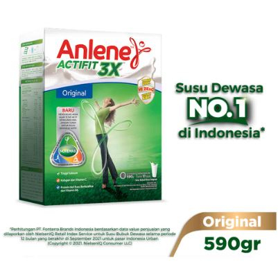 

Anlene Actifit 3X Susu Bubuk Dewasa 590g - Tulang & Sendi