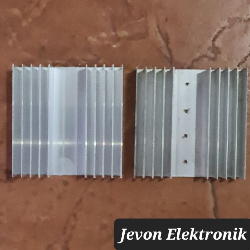 Pendingin Heatsink 10 cm 5 10 Sirip Tipis Tebal 2 4 6 mm HS Polos Lubang IC Transistor Sanken 10cm H