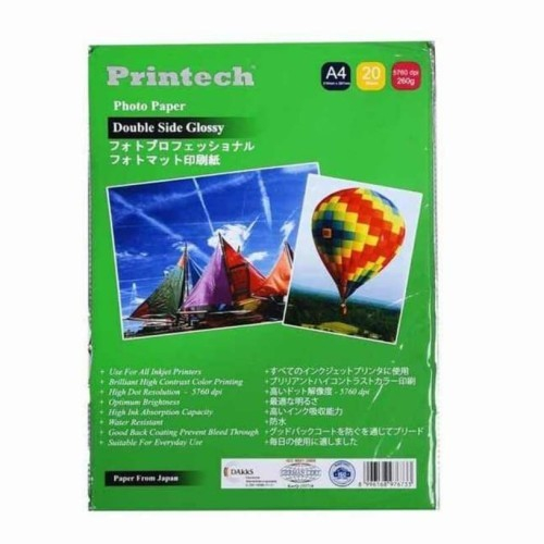 

Kertas Foto / Photo Paper Printech Double Side Glossy A4 120g