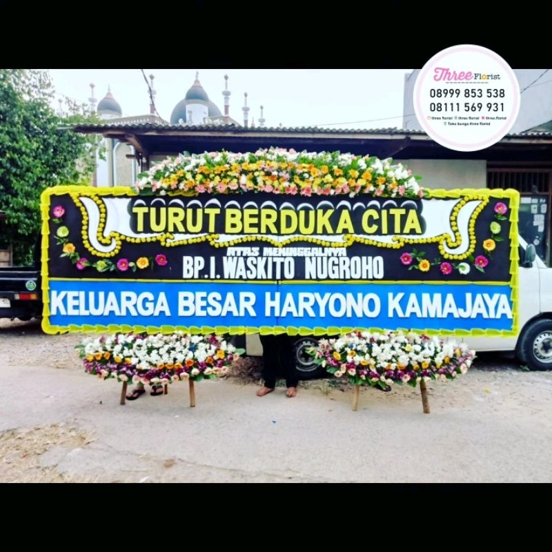 bunga papan sambung / bunga papan ucapan dukacita / bunga papan ucapan