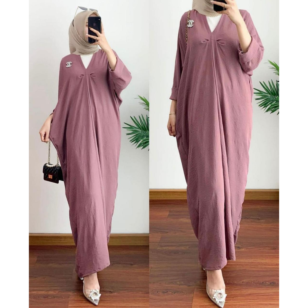 Kaftan Crinkle / Kaftan Nagita Crinkle Airflow/ Dress Kaftan Nagita Crinkle