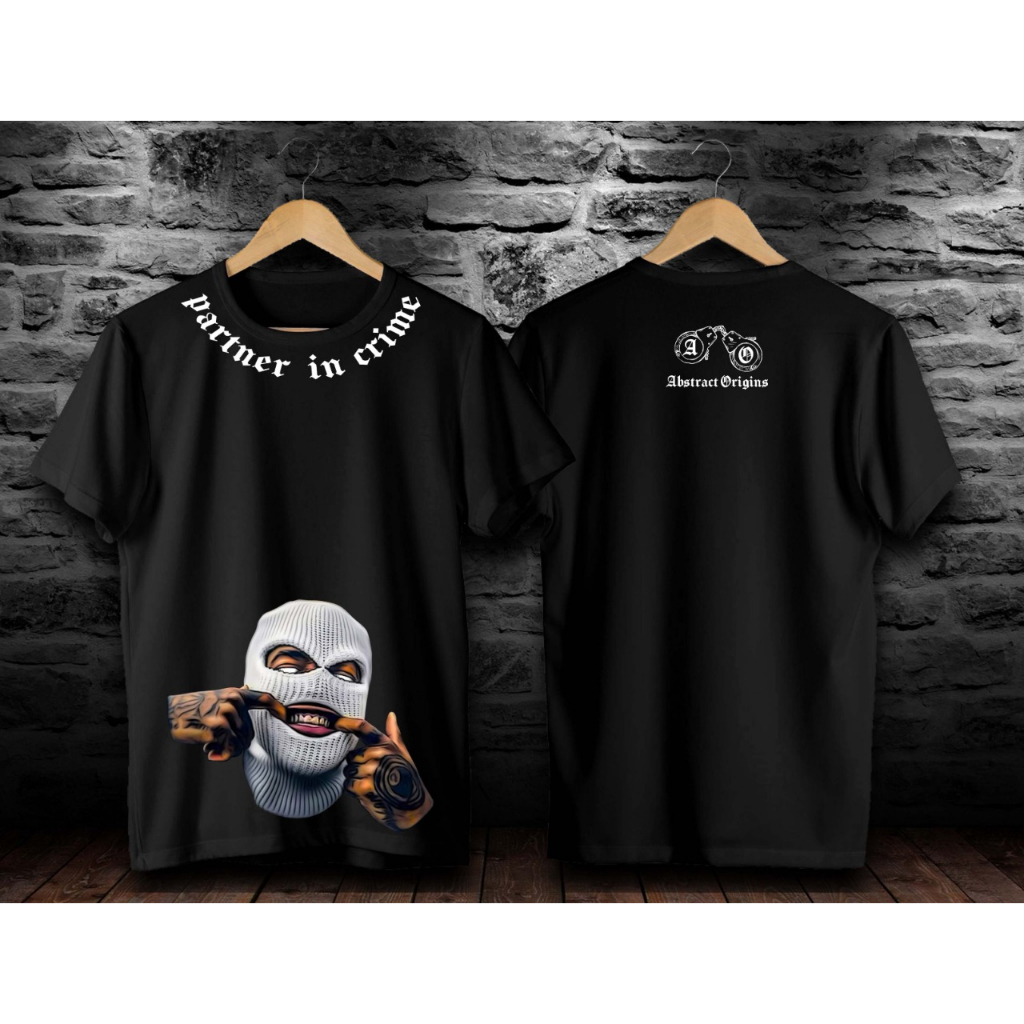 T-SHIRT KAOS MOTIF TOPENG MALING PUTIH/KAOS PRIA DISTRO KEREN TERBARU/KAOS PRIA DEWASA KEREN TERBARU
