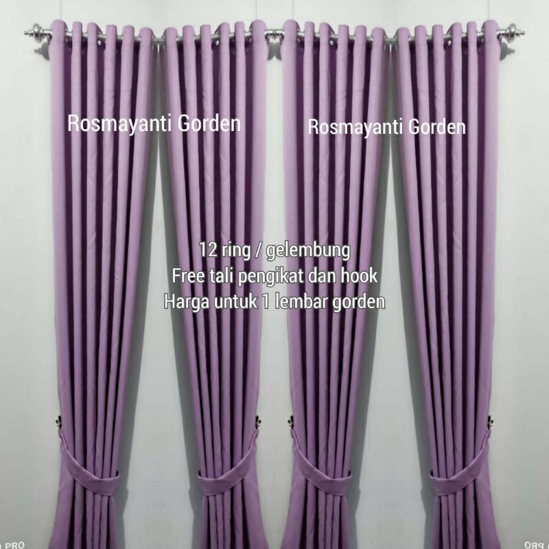 GORDEN HOTEL BLACKOUT PREMIUM Polos dan Tebal Blackout 85%/Gorden Jendela