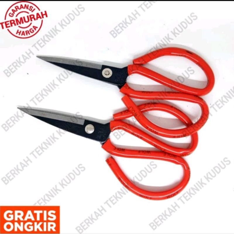 

Gunting potong bahan kain-tailor scissors-gunting kodok 8inch besar wolf
