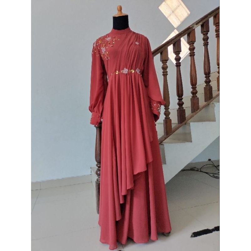 gamis kondangan, baju lamaran, baju Bridesmaids, gamissyari, baju pesta, gamis seruty