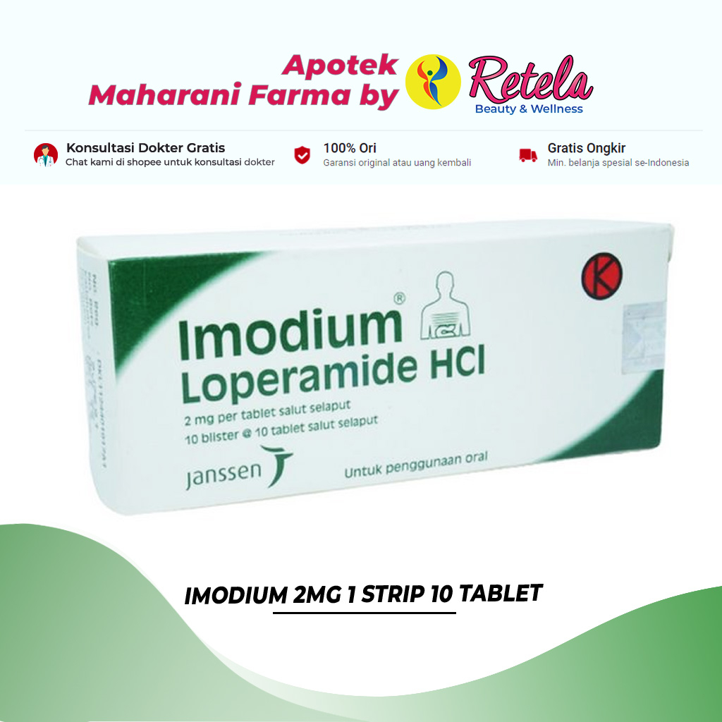 Imodium 2Mg 1 Strip 10 Tablet / Obat Diare