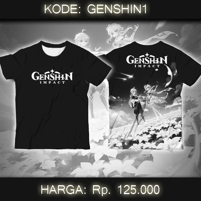 Baju Kaos Fullprint Game Genshin Impact - Lumine Aether