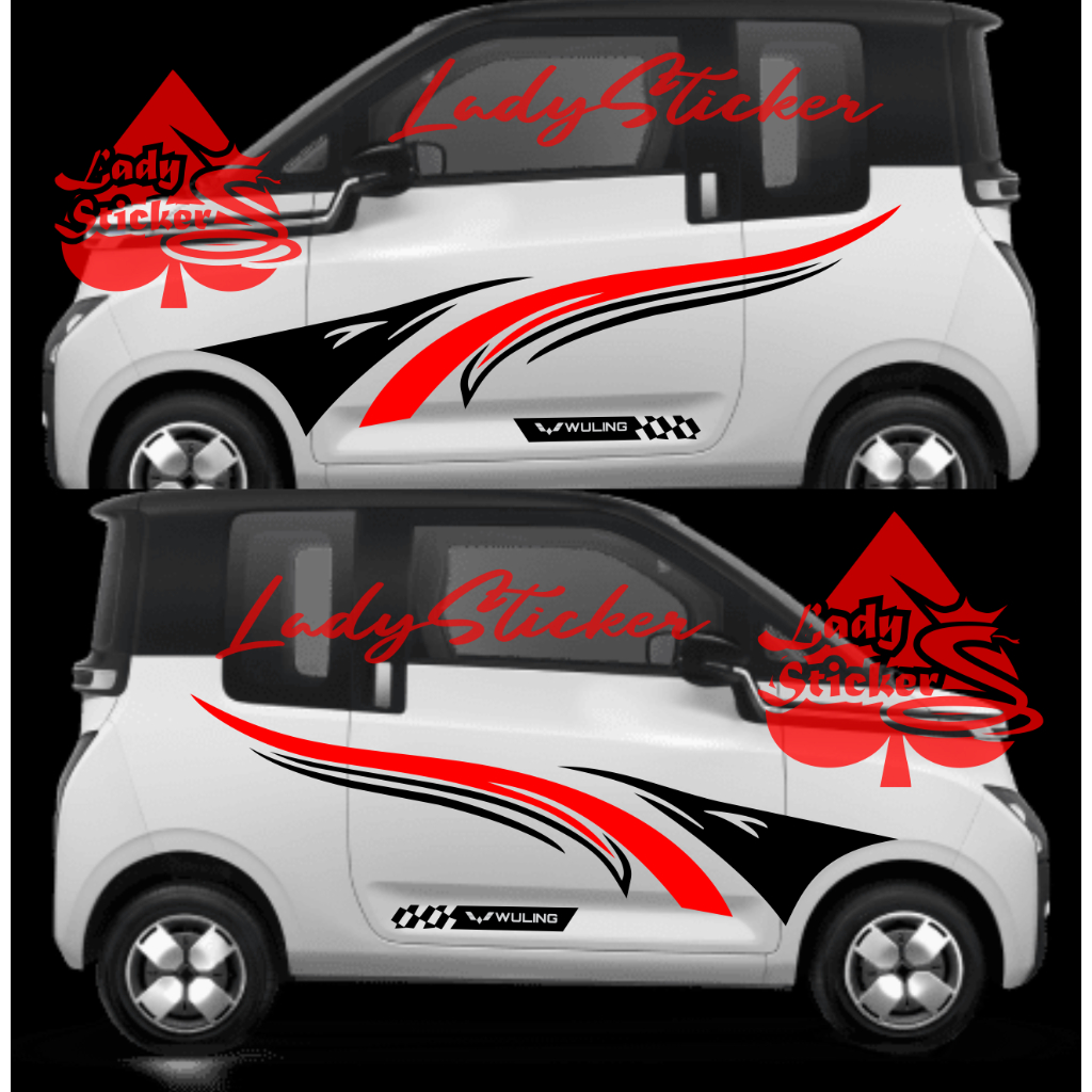 Sticker stiker mobil air ev sticker mobil wuling air ev