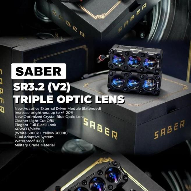 lampu mini projie saber SR3 V2 80 Watt lampu saber mini proji