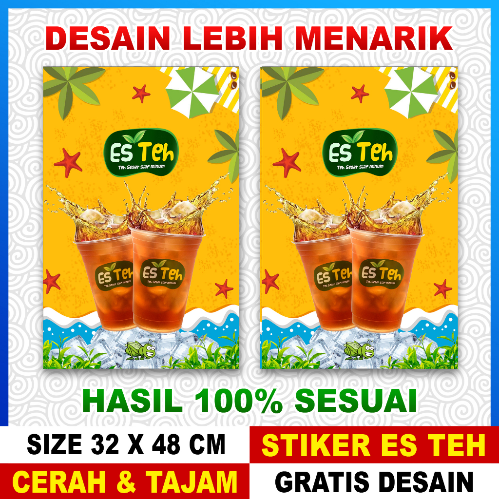 

STIKER TEH POCIEE / STIKER ES TEH / TEH RADEN / STIKER TONGJI / TONG TJIE / STIKER POP ICE