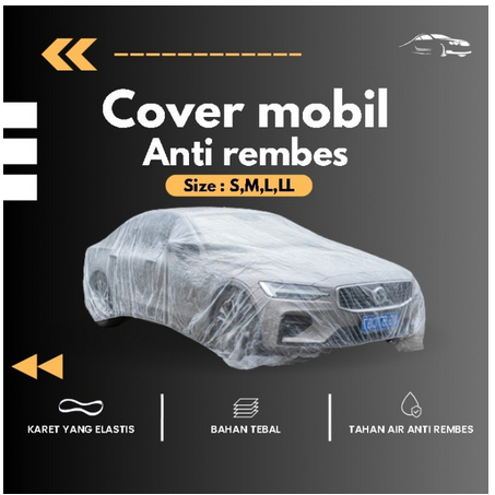 Cover mobil Cover Plastik  Cover Sarung Selimut Penutup Body Mobil Plastik Transparan Bening