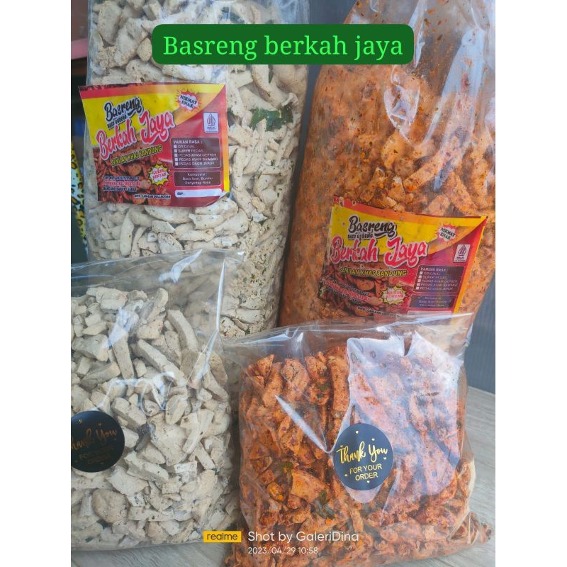 

Basreng viral pedas dan Ori Berkah jaya berat 250gr