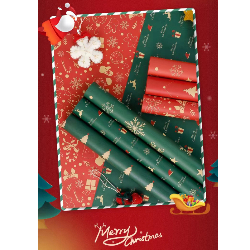 

LUXURY CHRISTMAS GIFT WRAPPING CRAFT MOTIF MERRY CHRISTMAS KERTAS KADO NATAL HAMPERS NATAL