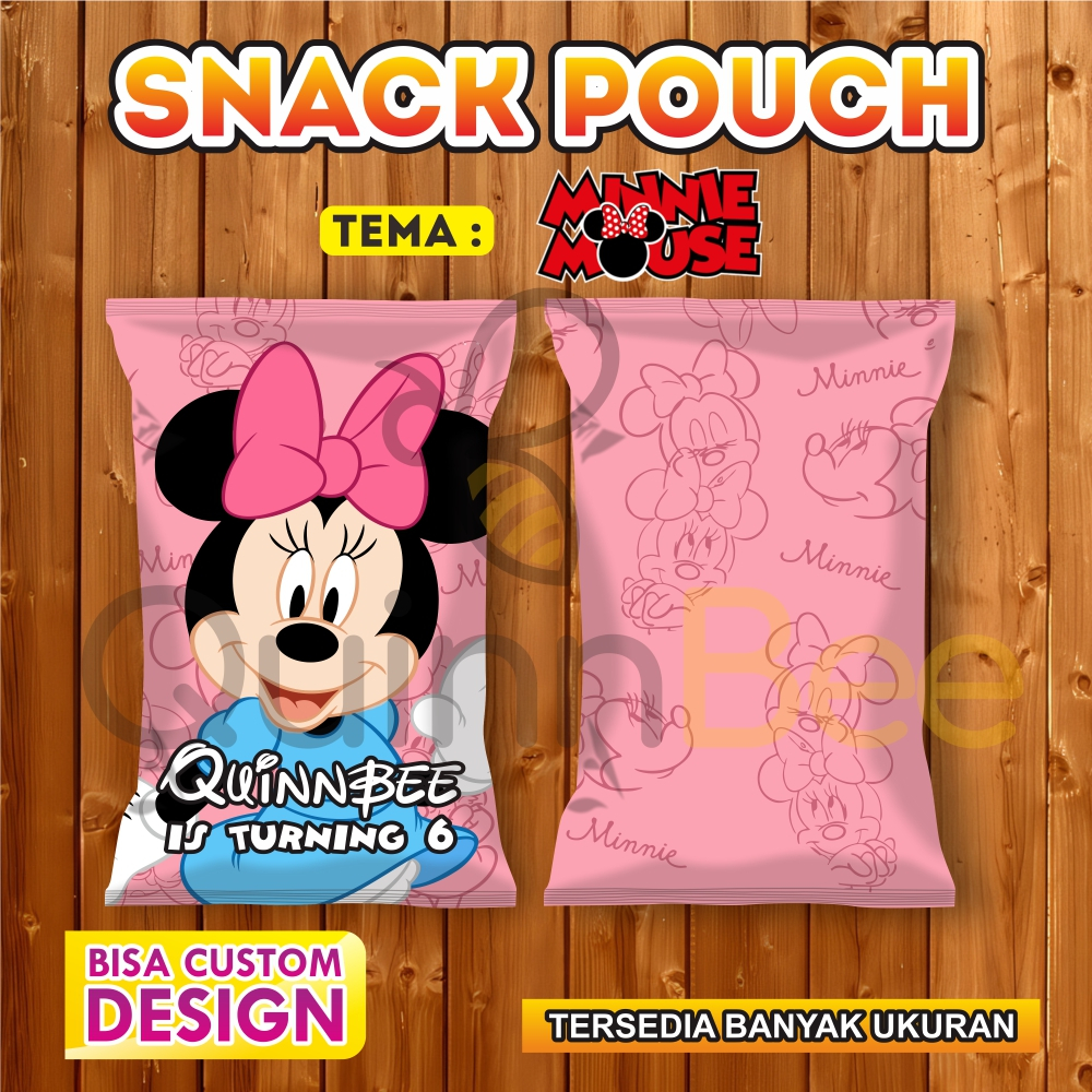 

Snack Pouch Jumbo|Pouch Ultah|Kemasan Snack Ulang Tahun|Birthday Snack Pouch (Gratis Design) - MINNIE MOUSE - DISNEY